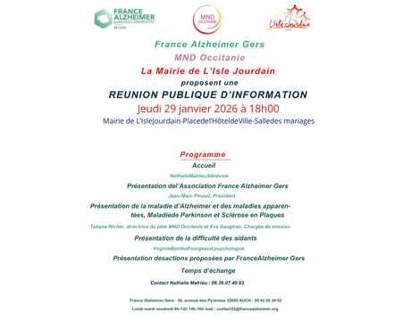 Alzheimer MND Réunion publique France Alzheimer